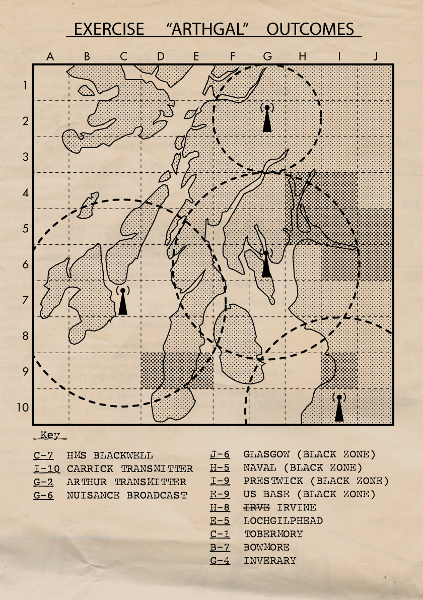 a military map showing the west of scotland